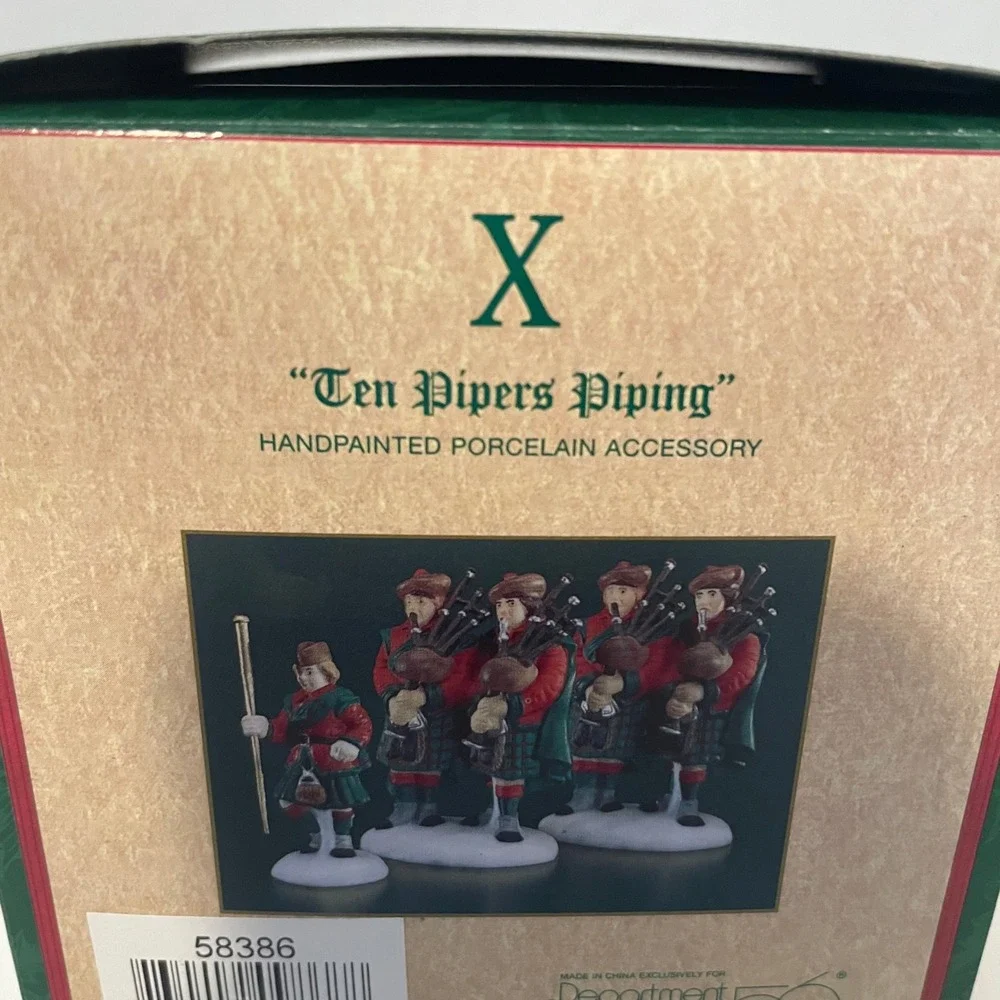 Department 56 Ten‎ Pipers Piping 12 Days of Christmas Dickens Village